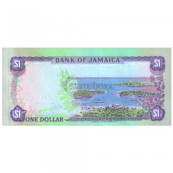 JAMAICA 1 DOLLAR 1990 P-68Ad UNC