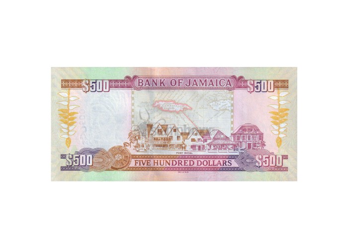 JAMAICA 500 DOLLARS 2018 P-85 UNC