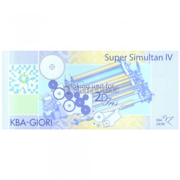 TEST NOTE - KBA GIORI SIMULTAN IV - 2D IRIS SPECIMEN UNC - RARE