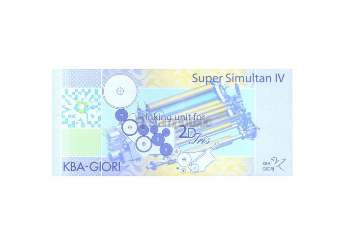 TEST NOTE - KBA GIORI SIMULTAN IV - 2D IRIS SPECIMEN UNC - RARE