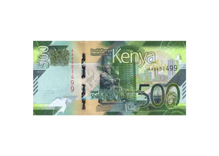 KENYA 500 SHILLING 2019 P-NEW  GEM UNC