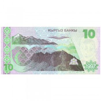 KYRGYZSTAN 10 SO'M 1997 P-14 UNC