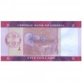 LIBERIA 5 DOLLARS 2017 P-31b UNC