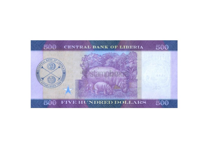 LIBERIA 500 DOLLARS 2016 P-36 UNC