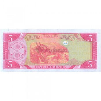 LIBERIA 5 DOLLARS 2011 P-26g UNC