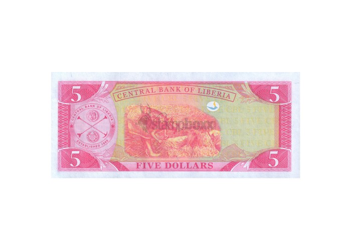 LIBERIA 5 DOLLARS 2011 P-26g UNC