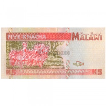 MALAWI 5 KWACHA 1995 P-30 UNC