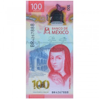 MEXICO 100 PESOS 2020-21 P-134 UNC POLYMER