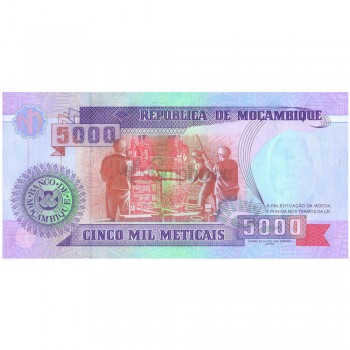 MOZAMBIQUE 5000 METICAIS 1991 P-136 UNC