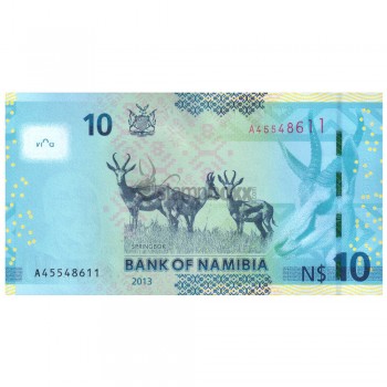 NAMIBIA 10 DOLLARS 2013 P-11 UNC