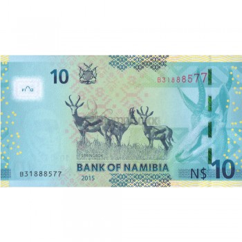 NAMIBIA 10 DOLLARS 2015 P-16 UNC