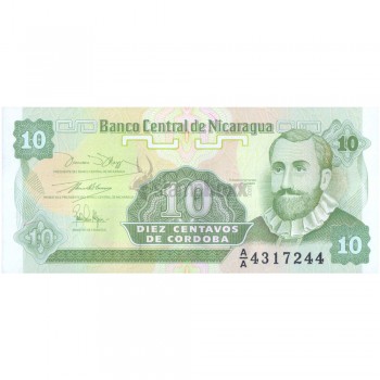 UNC P-169 Nicaragua 10 Centavos 1991 