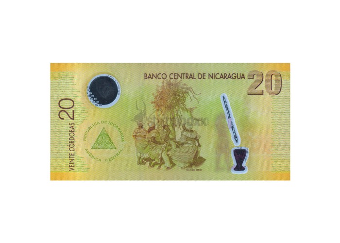 NICARAGUA 20 CORDOBAS 2007 P-202a UNC POLYMER