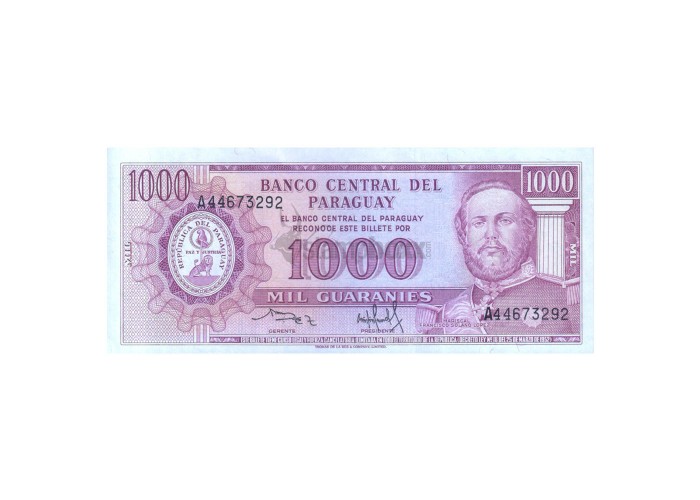 PARAGUAY 1000 GUARANIES 1982 P-207 UNC