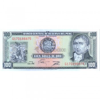 PERU 100 SOLES 1975 P-108 UNC