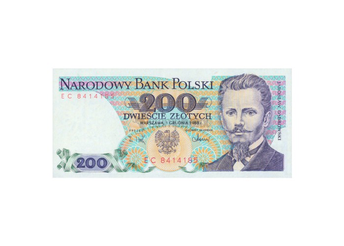 POLAND 200 ZLOTYCH 1988 P-144c UNC