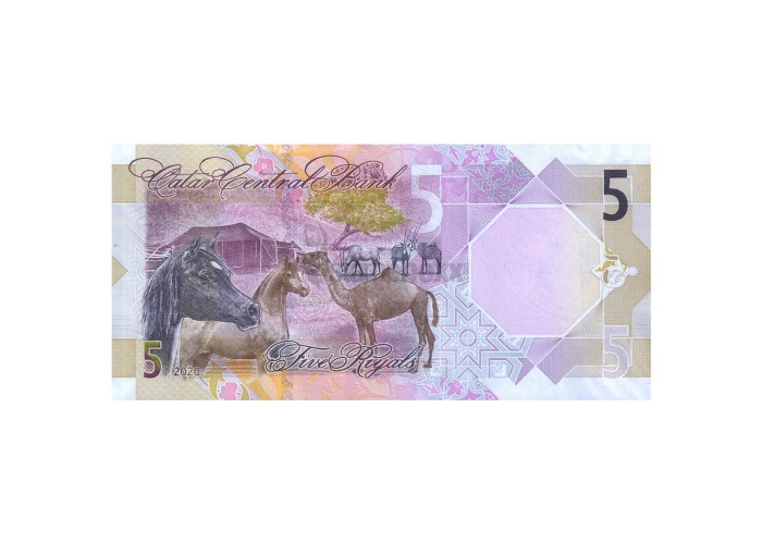 QATAR 5 RIYALS 2020 P-NEW UNC