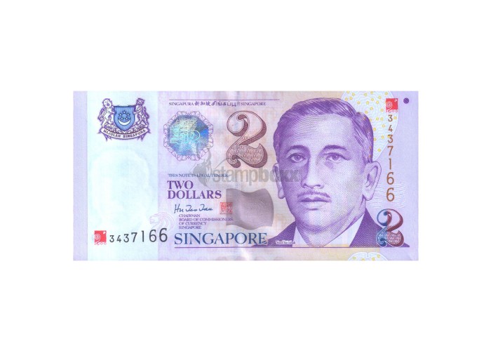 SINGAPORE 2 DOLLARS 2000 P-45 UNC - COMMEORATIVE