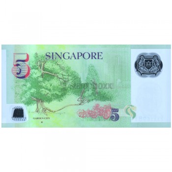 SINGAPORE 5 DOLLARS 2007-20 P-47g POLYMER