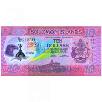 SOLOMON ISLANDS 10 DOLLARS 2023 P-39 UNC COMMEMORATIVE POLYMER