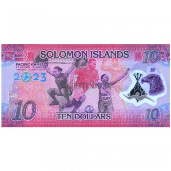 SOLOMON ISLANDS 10 DOLLARS 2023 P-39 UNC COMMEMORATIVE POLYMER REPLACEMENT ISSUE