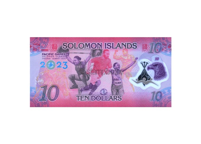 SOLOMON ISLANDS 10 DOLLARS 2023 P-39 UNC COMMEMORATIVE POLYMER REPLACEMENT ISSUE