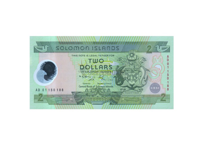 SOLOMON ISLANDS 2 DOLLARS 2001 P-23 UNC
