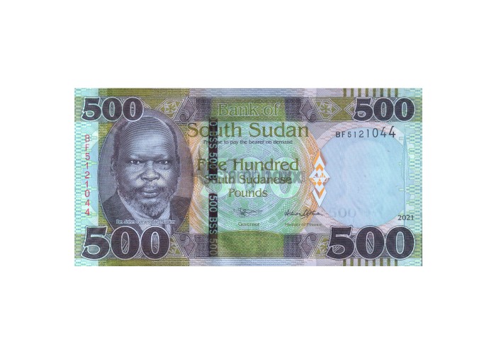 SOUTH SUDAN 500 POUNDS 2021 P-16 UNC