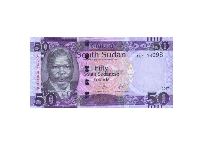 SOUTH SUDAN 50 POUNDS 2017 P-11 UNC