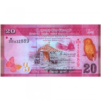 SRI LANKA 20 RUPEES 2015 P-123c UNC