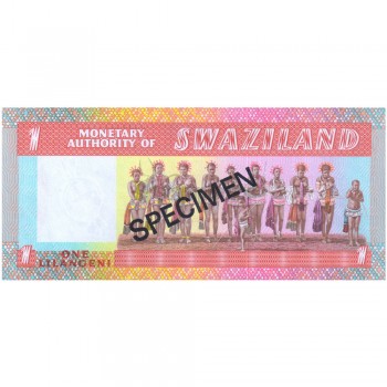 SWAZILAND 1 LILANGENI 1974 P-1 UNC SPECIMEN