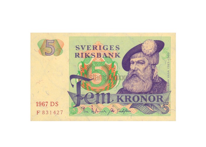SWEDEN 5 KRONOR 1973-79 P-51 aUNC MIXED YEARS