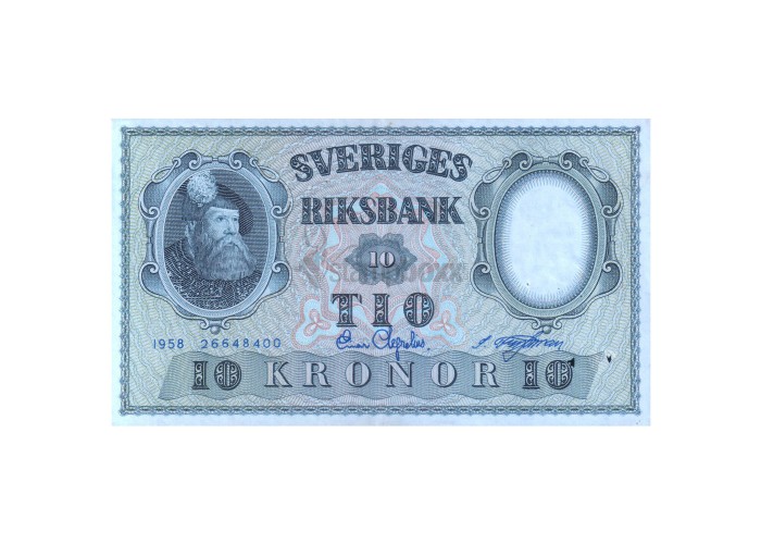 SWEDEN 10 KONER 1953-62 P-43 aUNC