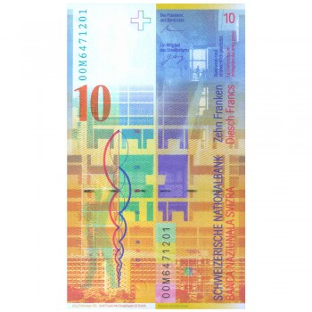 SWITZERLAND 10 FRANCS 2000-13 P-67 UNC