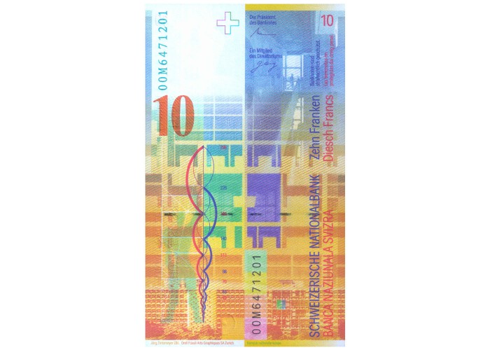 SWITZERLAND 10 FRANCS 2000-13 P-67 UNC