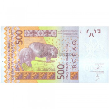 TOGO 500 FRANCS CODE "T" 2013 P-819Tb UNC