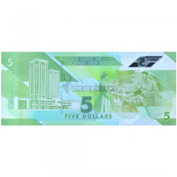 TRINIDAD & TOBAGO 5 DOLLAR 2020 P-NEW UNC