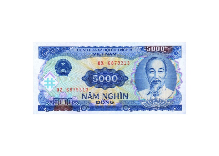VIETNAM 5000 DONG 1991 P-108 UNC