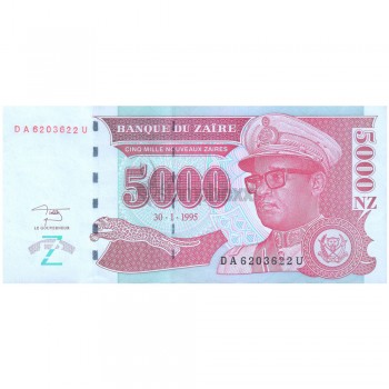 ZAIRE 5000 ZAIRE 1995 P-69 UNC