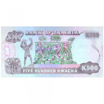 ZAMBIA 500 KWACHA 1991 P-35 UNC