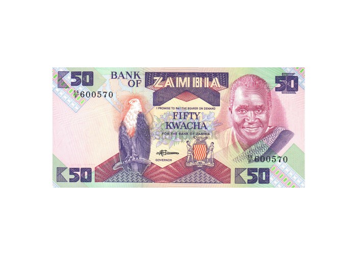 ZAMBIA 50 KWACHA 1988 P-28 UNC