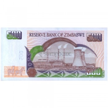 ZIMBABWE 500 DOLLARS 2001 P-11a UNC