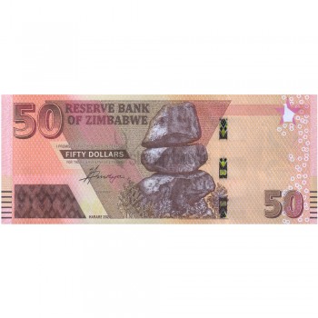 ZIMBABWE 50 DOLLARS 2020 P-NEW UNC