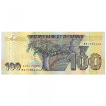 ZIMBABWE 100 DOLLARS 2020 P-106 UNC