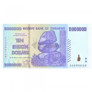 ZIMBABWE 10 000 000 000 DOLLARS (10 BILLION) 2008 P-85 UNC