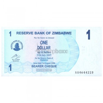 ZIMBABWE 1 DOLLAR 2006 P-37 UNC