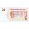 ZIMBABWE 20 DOLLARS 2008 P-40 UNC