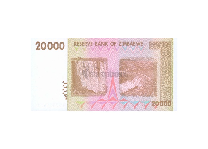 ZIMBABWE 20000 DOLLARS 2008 P-73 UNC