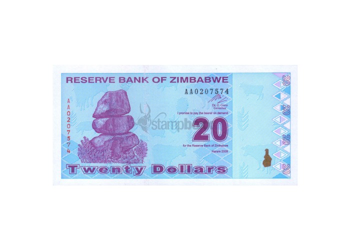 ZIMBABWE 1000 1,000 DOLLARS 2007 P 71 AUNC ABOUT UNC 