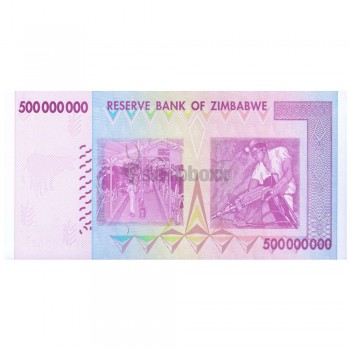 ZIMBABWE 500 000 000 (500 MILLION) DOLLARS 2008 P-82 UNC